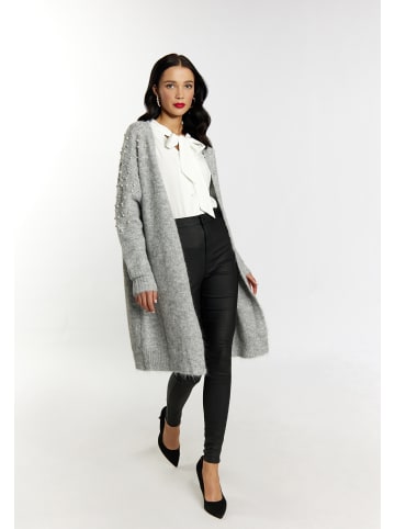 faina Damen Cardigan in Hellgrau Melange