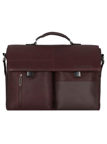 Piquadro Ronnie Aktentasche Leder 43 cm Laptopfach in marrone