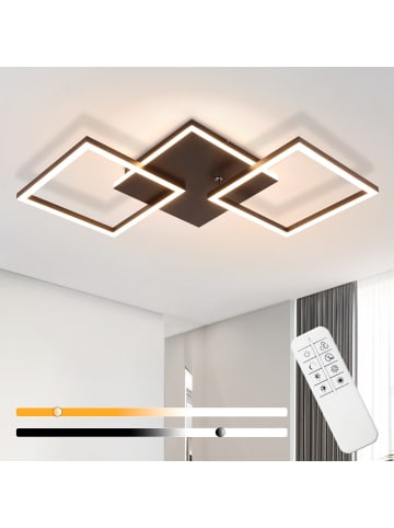 ZMH Deckenleuchte LED in Schwarz 32W Dimmbar mit Fernbedienung Modern