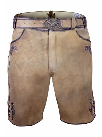 Edelnice Kurze Wildbock Lederhose Linus in hellbraun