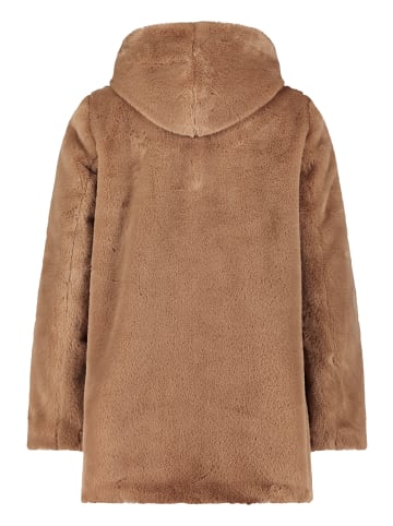 Betty Barclay Plüschjacke mit Kapuze in Classic Bronze