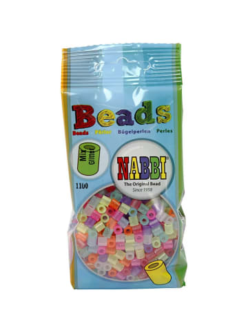 Nabbi Bügelperlen Ø 5mm, 1.100 Stk., Glitter Mix - ab 5 Jahren