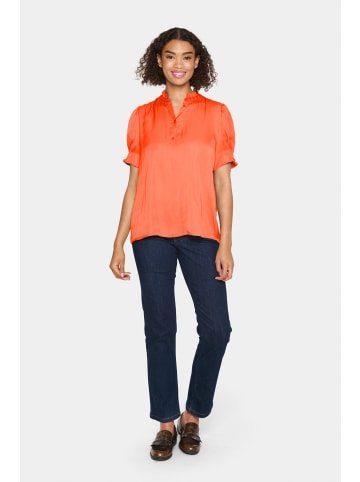 SAINT TROPEZ Langarm - Hemd VeeniSZ Gerade Passform in Tigerlily