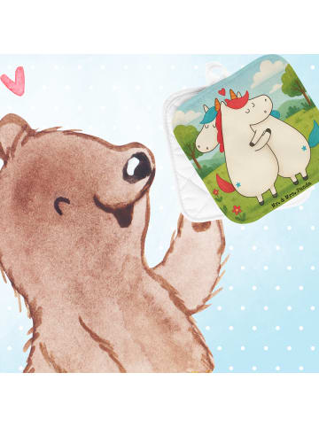 Mr. & Mrs. Panda Topfuntersetzer Einhorn Mitteilung Design ohne ... in Weiß