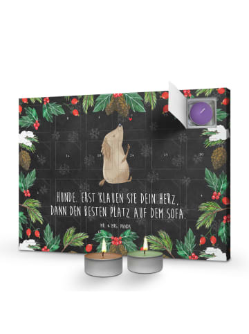 Mr. & Mrs. Panda Adventskalender Hund Liebe mit Spruch in Kreidetafel