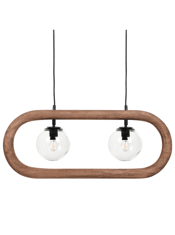Beliani Pendelleuchten AYENSU in Braun/Schwarz - (W) 74 x (H) 153 x (L) 15 cm