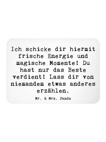 Mr. & Mrs. Panda magnet Spruch Freude und Energie mit Spruch in Weiß