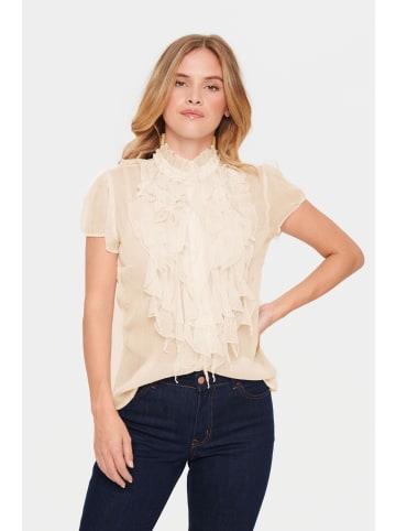 SAINT TROPEZ Langarm - Hemd LiljaSZ Gerade Passform in Creme