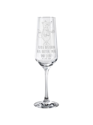 Mr. & Mrs. Panda Sektglas Fuchs Keks mit Spruch in Transparent