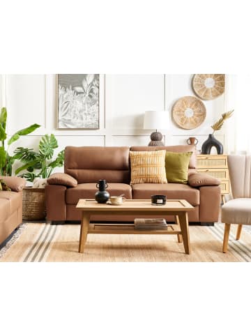 Beliani 3-Sitzer Sofa VOGAR in Braun/Schwarz - (W) 195 x (H) 90 x (L) 74 cm