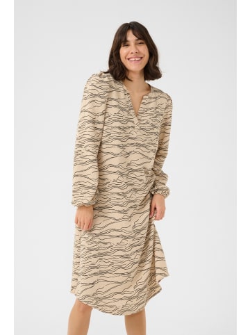 Kaffe Langarm-Bluse KArita in Nomad w. Black Deep graphic