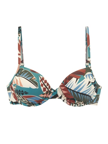 Buffalo Bügel-Bikini-Top in aqua bedruckt