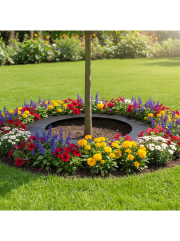 relaxdays Baumring in Anthrazit - 120 cm