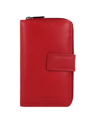 mano Donna Giulia Geldbörse Leder 10,5 cm in rot