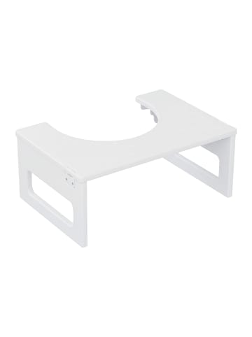 relaxdays Toilettenhocker in Weiß - (B)43 x (H)18 x (T)27,5 cm