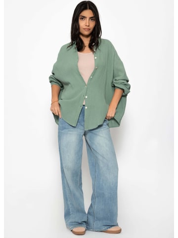 SASSYCLASSY Tank Top mit Ausschnitt in Beige