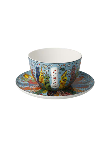 Goebel Milchkaffeetasse " James Rizzi My New York City Day " in Bunt