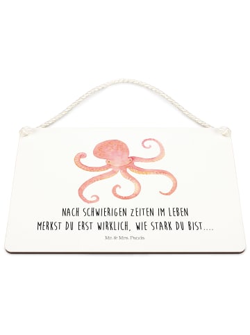 Mr. & Mrs. Panda Schild Tintenfisch mit Spruch in Weiß