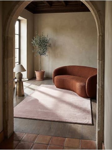 KADIMA DESIGN Teppichläufer Uni Antirutsch pflegeleicht Wohnzimmer Schlafzimmer in Rosa