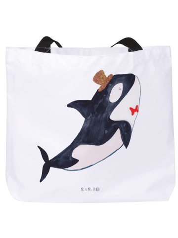 Mr. & Mrs. Panda Strandtasche Orca Zylinder ohne Spruch in Weiß
