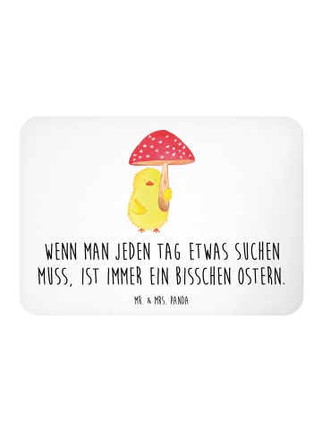 Mr. & Mrs. Panda Kühlschrankmagnet Küken Fliegenpilz mit Spruch in Weiß