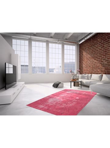 Kayoom Kurzflor Teppich Nostalgia 385 in rot - rechteckig