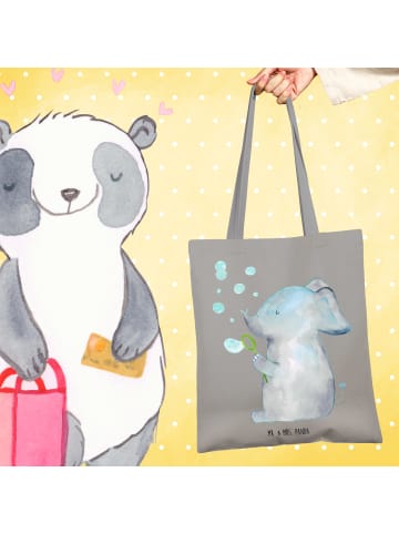 Mr. & Mrs. Panda shopping tasche Elefant Seifenblasen ohne Spruch in Light Grey