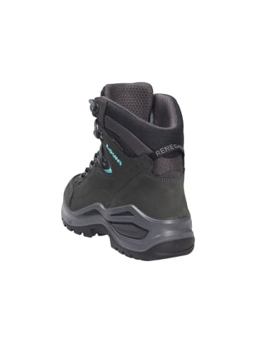 LOWA SHOES "Renegade Evo GTX Mid" in asphalt/türkis