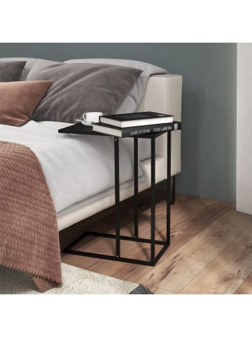 HOMCOM Beistelltisch-46L x 26B x 60H cm-Schwarz