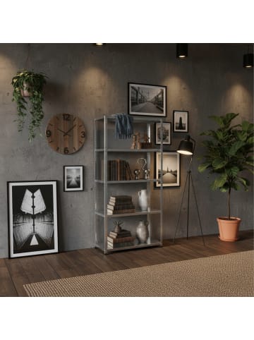 relaxdays Lagerregal in Silber - (B)75 x (H)150 x (T)30 cm