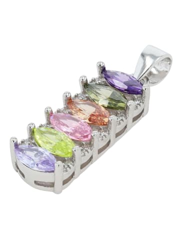 Adeliás Damen Anhänger – Herzanhänger aus 925 Silber mit Zirkonia in silber