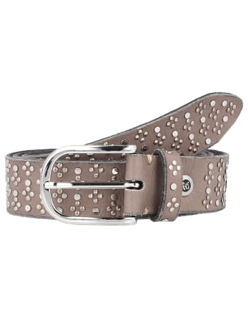 b.belt Nietengürtel Leder in taupe