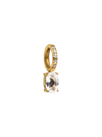 PURELEI Charm Geburtsstein April Bergkristall Gold