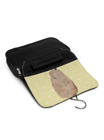Mr. & Mrs. Panda Kosmetiktasche Murmeltier ohne Spruch in Gelb Pastell
