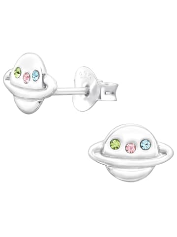 schmuck23 Silber-Ohrringe 925 Planet 0,7 cm x 0,8 cm
