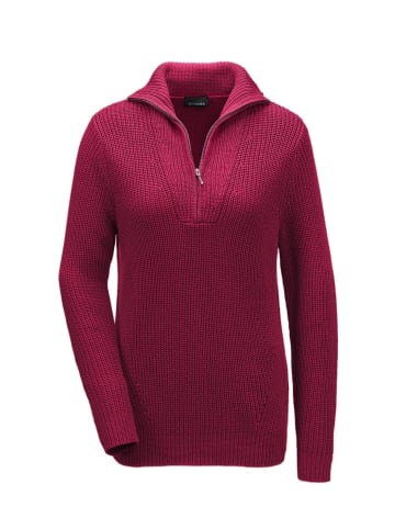 GOLDNER Kurzgröße: Sportiver Troyer mit Baumwollanteil in merlot