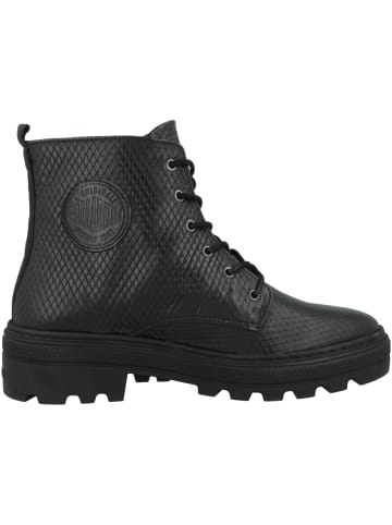 Palladium Schnürboots Pampa Cult Hi EMB in schwarz