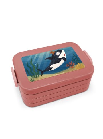Mr. & Mrs. Panda Lunchbox Orca Zylinder Design ohne Spruch in Rot Pastell