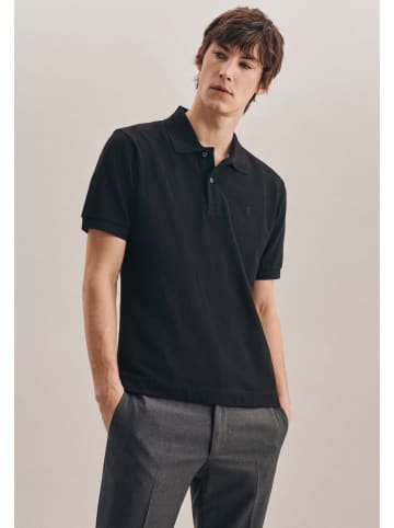 Seidensticker Polo-Shirt Slim in Schwarz