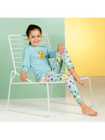 Erwin Müller Single-Jersey Kinder-Schlafanzug in helltürkis