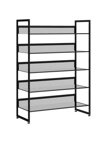 HOMCOM Schuhregal-72L x 30B x 102H cm-Schwarz