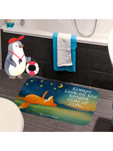 Mr. & Mrs. Panda Badematte Fuchs Sterne Design mit Spruch in Weiß