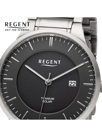 Regent Armbanduhr Regent Metallarmband silber extra groß (ca. 40mm)