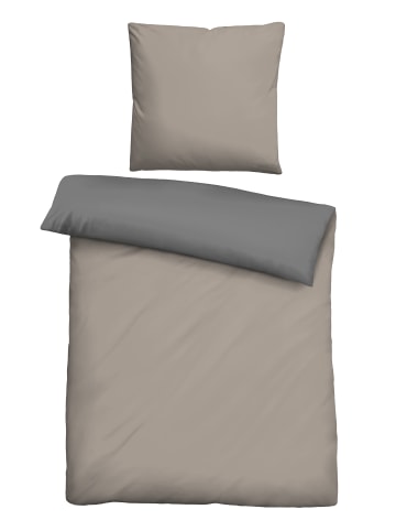 Biberna Bettwäsche Linon Uni in taupe