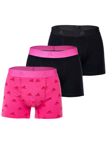 adidas Boxershort 3er Pack in Pink/Schwarz