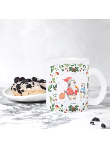 Mr. & Mrs. Panda Glas Pinguin Wunschliste ohne Spruch in Transparent
