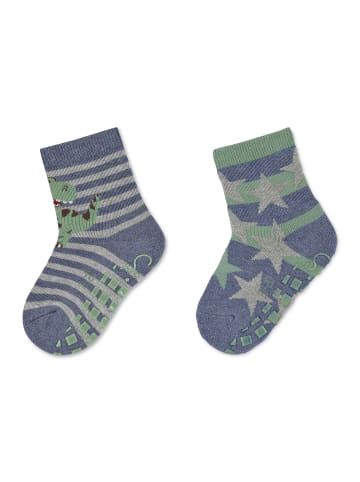 Sterntaler ABS Socken 2er-Pack T-Rex + Sterne in ecru