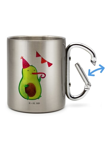 Mr. & Mrs. Panda Campingtasse Avocado Party ohne Spruch in Silber