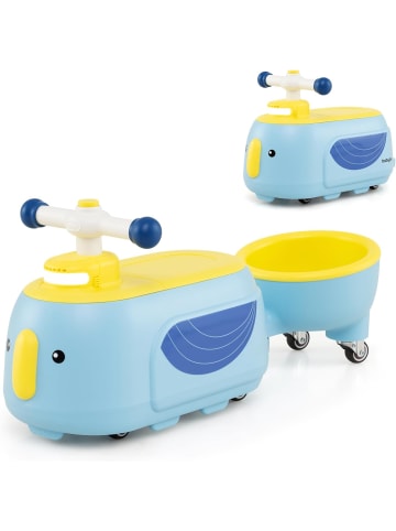 COSTWAY Rutschauto mit Anhänger in Blau