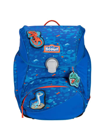 Scout Alpha Exklusiv Superflash - Schulranzen Set 4tlg. (Blue Dino) in Blue Dino